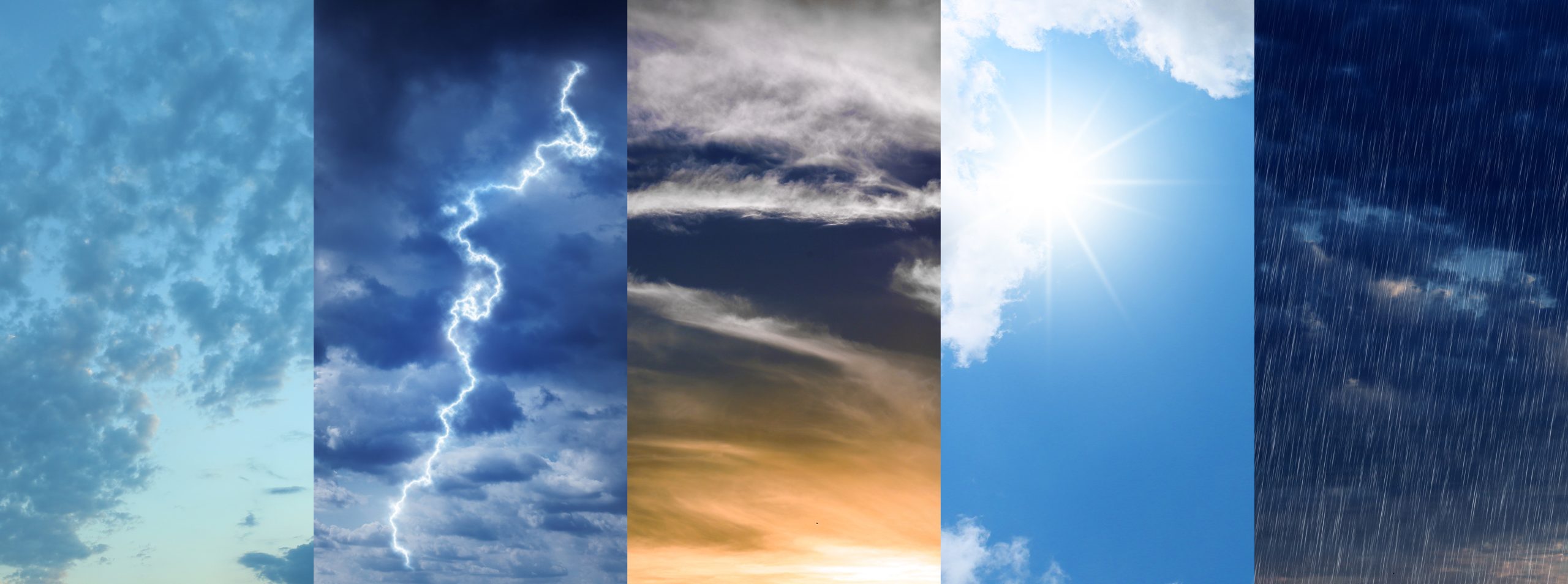 Collage of different weather conditions for AGU 2022 Abstracts